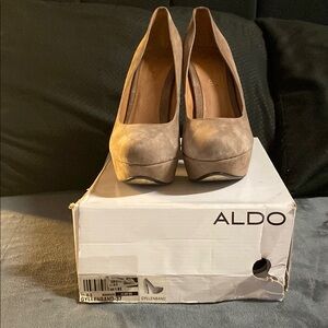 ALDO Women's Beige Platform Heels